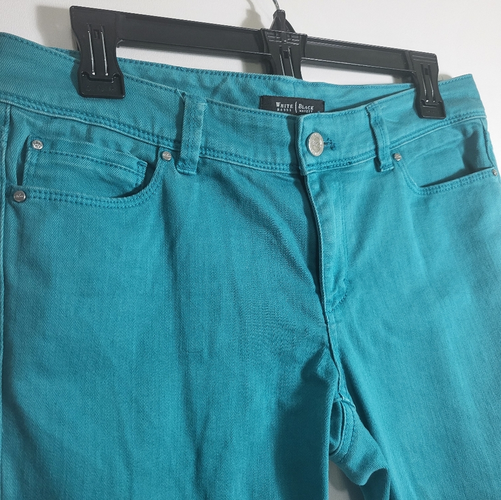 WHBM green slim crop stretch jeans women's 4  #2404 - Picture 2 of 7